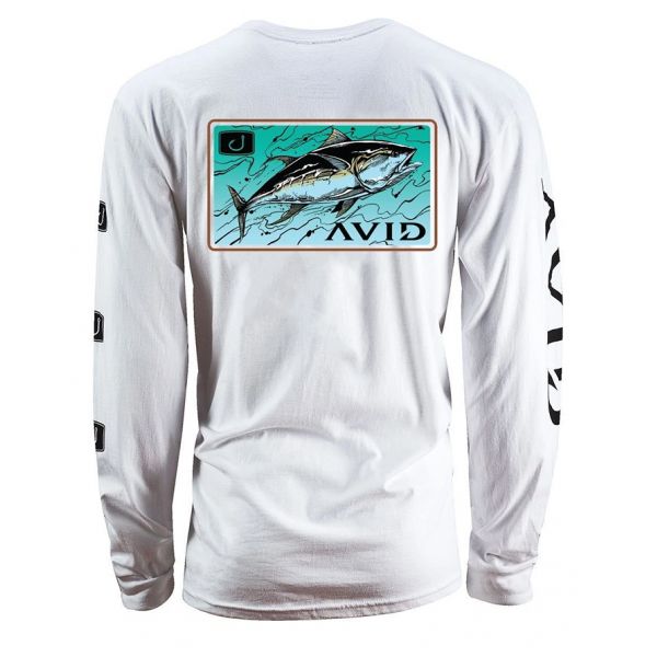 AVID Sportswear Yellowfin Long Sleeve T-Shirt - White - Medium