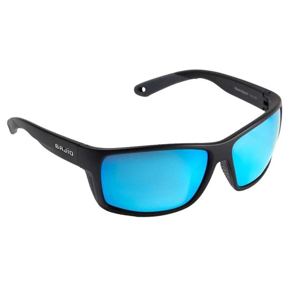 Bajio Bales Beach Sunglasses - Black Matte Frame/Blue Plastic Lens