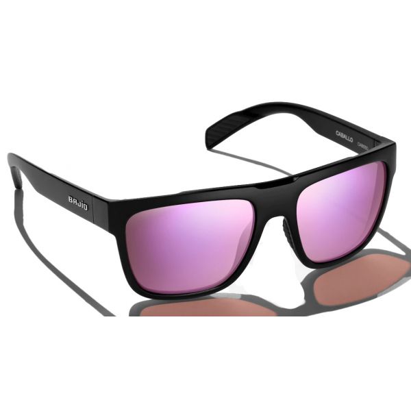 Bajio Caballo Sunglasses - Black Matte Frame/Rose Mirror Glass Lens