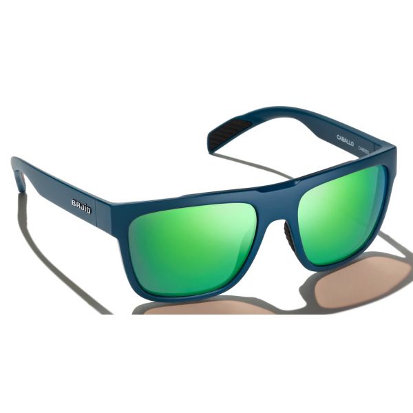 Bajio Caballo Sunglasses - Blue Vin Matte Frame/Green Glass Lens