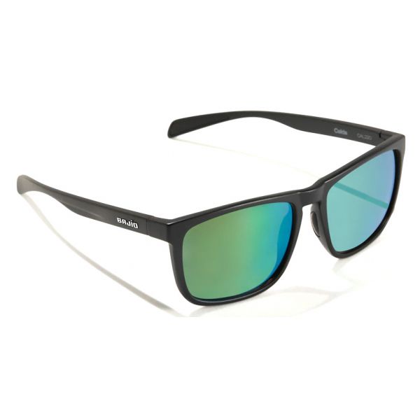 Bajio Calda Sunglasses - Black Matte Frame/Green Glass Lens