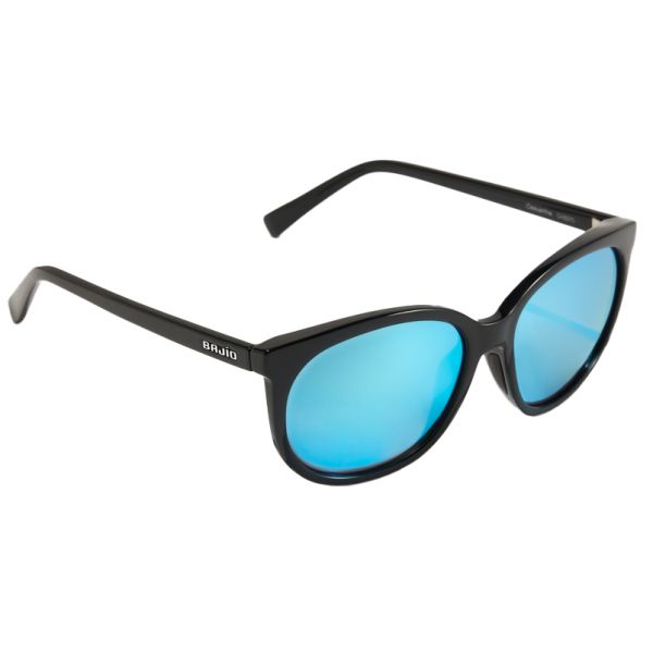 Bajio Casuarina Sunglasses - Gloss Black Frame/Blue Glass Lens