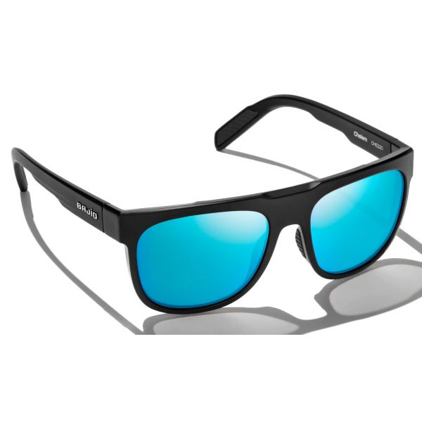 Bajio Chelem Sunglasses - Black Gloss Frame/Blue Glass Lens