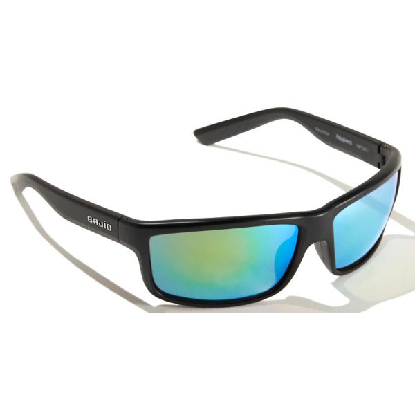 Bajio Nippers Sunglasses - Black Matte Frame/Green Glass Lens