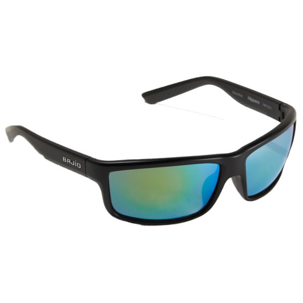 Bajio Nippers Sunglasses - Matte Black Frame/Green Plastic Lens