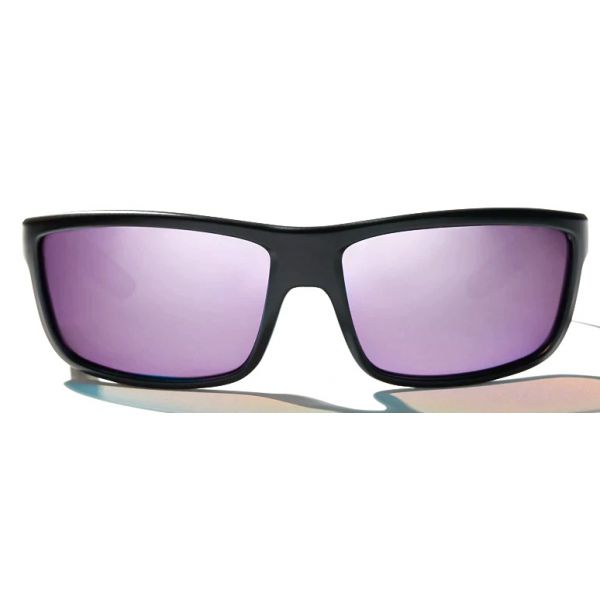 Bajio Nippers Sunglasses - Black Matte Frame/Pink Plastic Lens