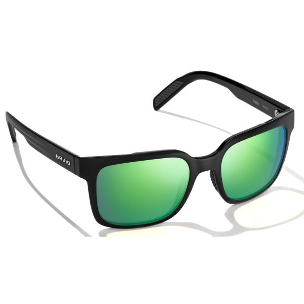 Bajio Paila Sunglasses - Black Gloss Frame/Green PC Lens