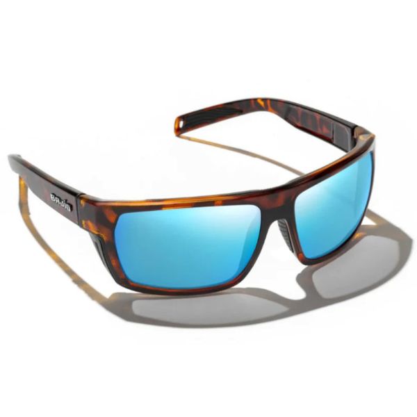 Bajio Palometa Sunglasses - Brown Tort Matte/Blue Mirror Glass Lens