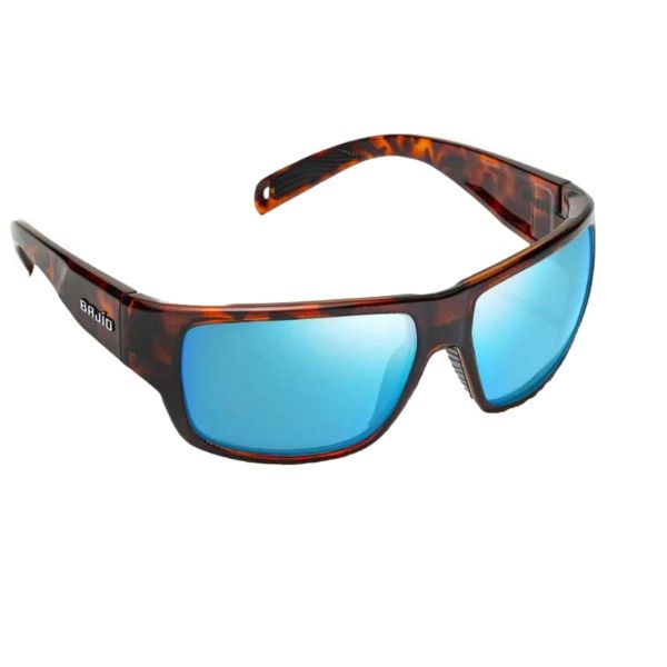 Bajio Piedra Sunglasses - Brown Tort Matte/Blue Mirror Glass Lens