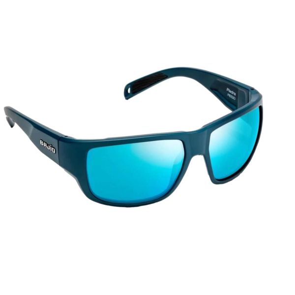 Bajio Piedra Sunglasses - Blue Vin Matte Frame/Blue Mirror Glass Lens