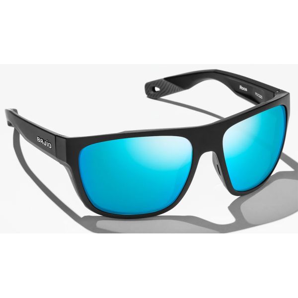 Bajio Roca Sunglasses - Black Matte Frame/Blue Poly Lens