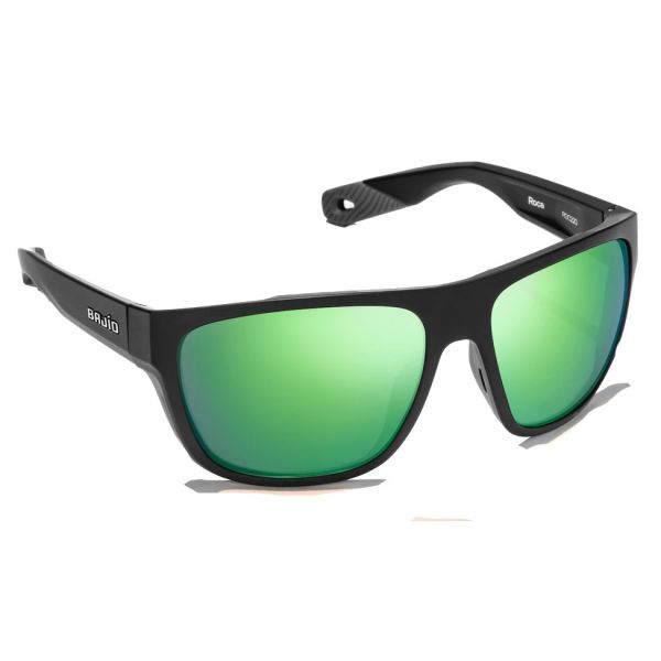 Bajio Roca Sunglasses - Black Matte Frame/Green Glass Lens