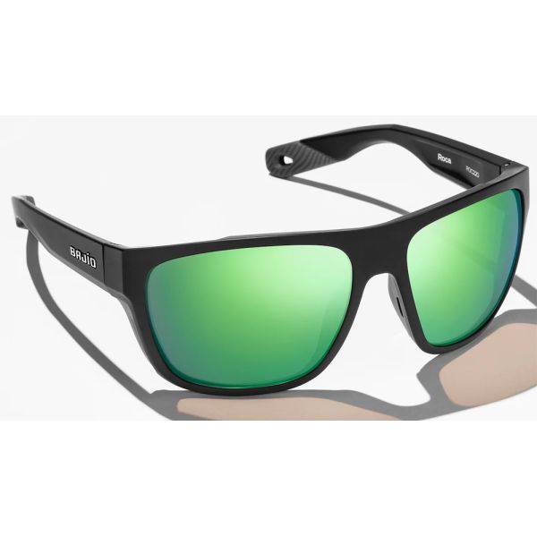 Bajio Roca Sunglasses - Black Matte Frame/Green Poly Lens