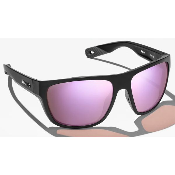 Bajio Roca Sunglasses - Black Matte Frame/Rose Mirror Glass Lens