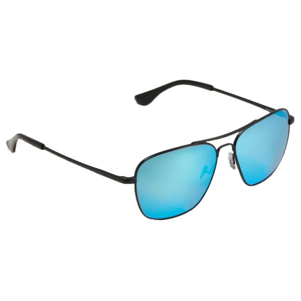 Bajio Snipes Sunglasses - Matte Black Frame/Blue Plastic Lens