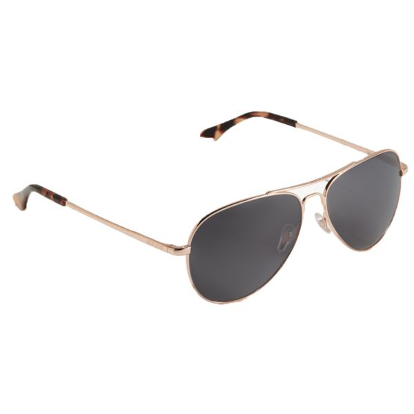 Bajio Soldado Sunglasses - Rose Gold Satin Frame/Grey Plastic Lens