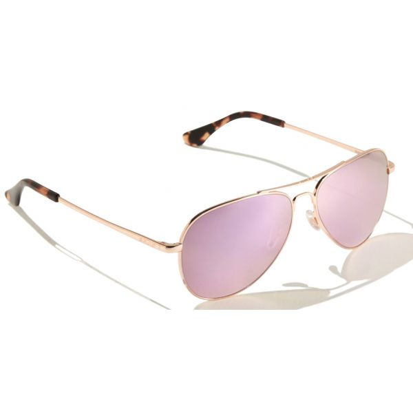 Bajio Soldado Sunglasses - Rose Gold Satin Frame/Pink Plastic Lens