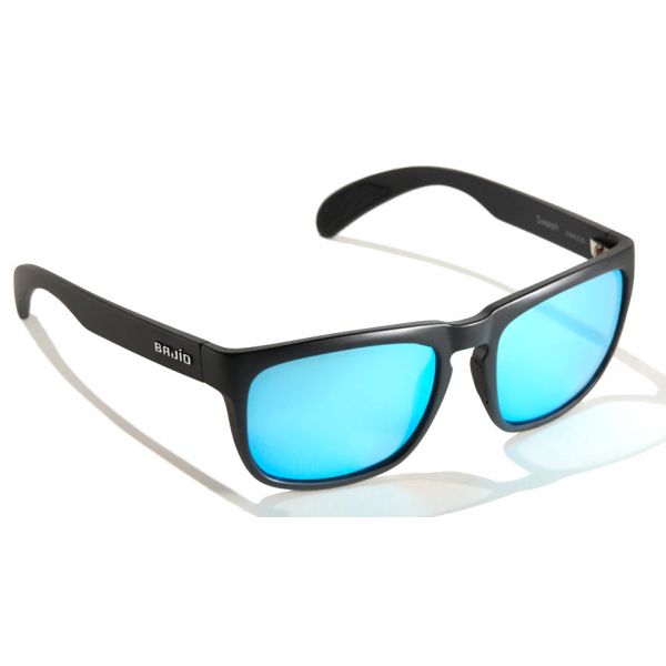 Bajio Swash Sunglasses - Black Matte Frame/Blue Plastic Lens