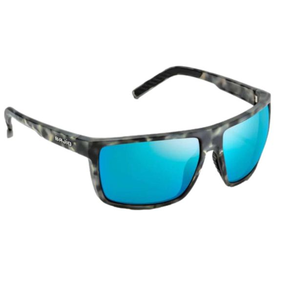 Bajio Toads Sunglasses - Gray Camo Matte Frame/Blue Mirror Glass Lens