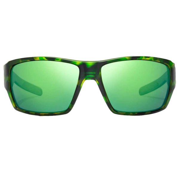 Bajio Vega Sunglasses - Green Tort Matte/Green Mirror Glass Lens