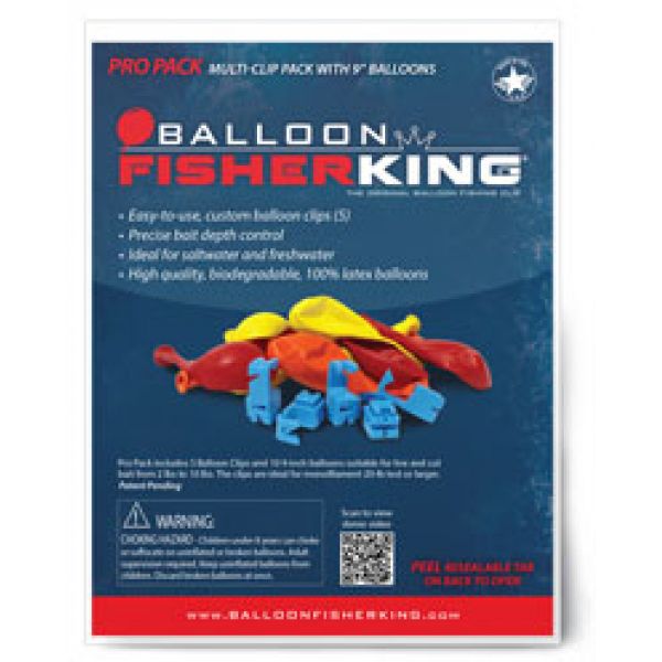 Balloon Fisher King Pro Pack - 5 Balloon Clips, 10 9in Balloons
