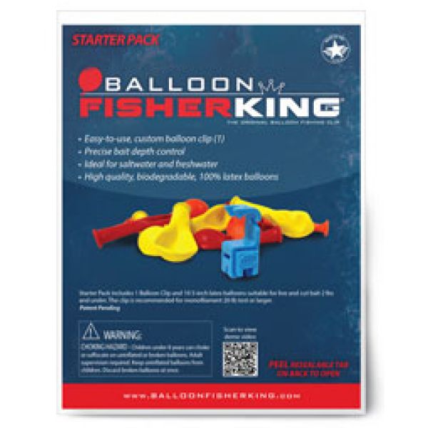 Balloon Fisher King Starter Pack - 1 Balloon Clip, 10 5in Balloons