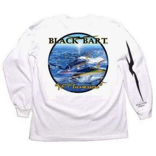 Bart's Yellowfin Tuna Long Sleeve T-Shirts White XX-Large