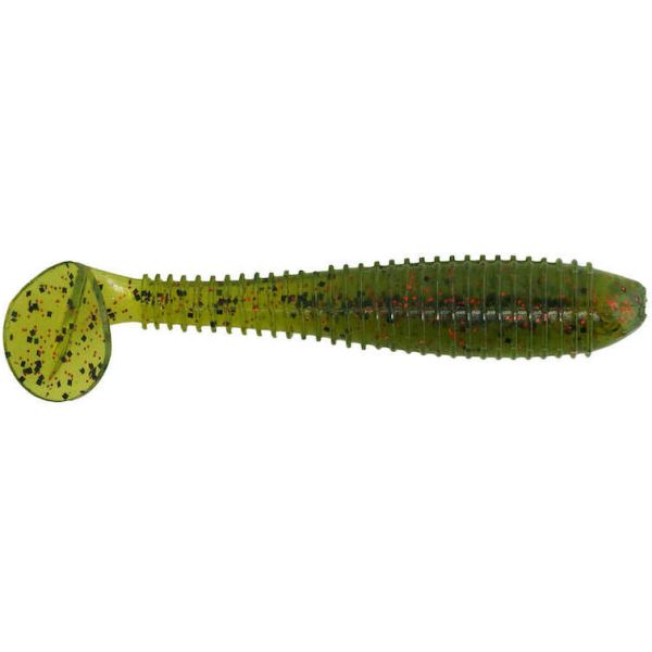 Bass Assassin Lit'l Boss Swimbait- Watermelon/Red Glitter