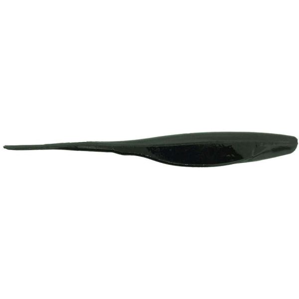 Bass Assassin Straight Tail Shad - 5in - Black