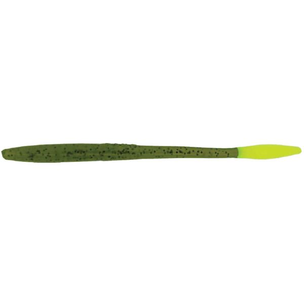 Bass Assassin Tapout Worm - 6in - Watermelon Seed/Chart Tail