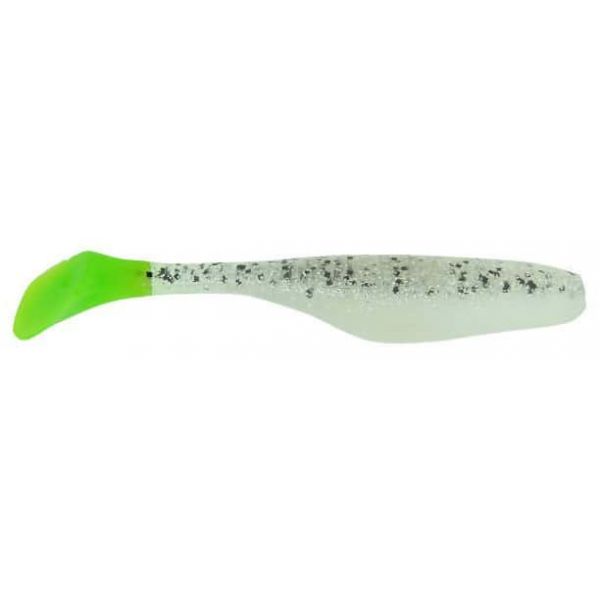 20-Pack Bass Assassin Sea Shad Saltwater Swimbaits – 4" Salt & Pepper Phantom With Chartreuse Tail