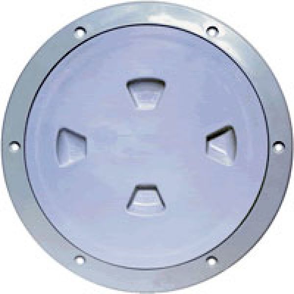 Beckson DP80-W 8'' Screw-Out Deck Plate - White