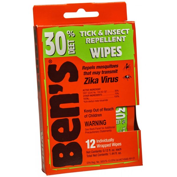 Ben's 30 Tick & Insect Repellent Wipes