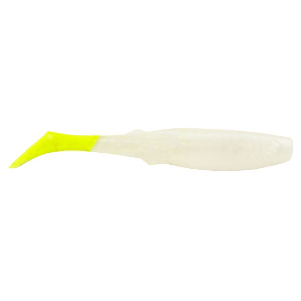 Berkley Gulp! Saltwater Paddleshad - 3in - Pint - Pearl White/Chartreuse