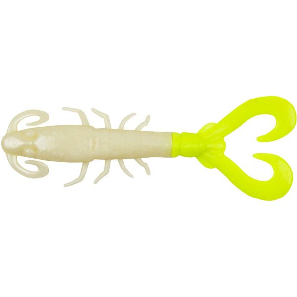 Berkley Gulp! Saltwater Mantis Shrimp - 3in - Pearl White/Chartreuse