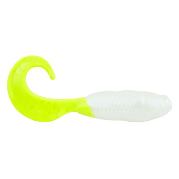 Berkley Gulp! Saltwater Swimming Mullet - 3in - Pearl White/Chartreuse