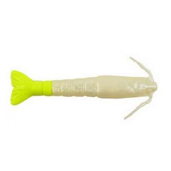 Berkley Gulp! Saltwater Shrimp - 3in - Pearl White/Chartreuse