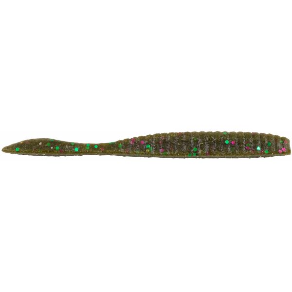 Berkley Maxscent Flat Worm - Green Pumpkin Party