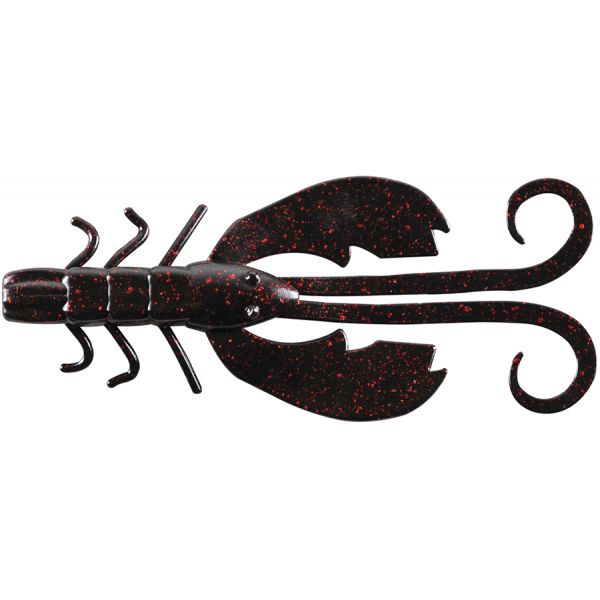 Berkley Powerbait Crazy Legs Chigger Craw - 3in - Black Red Fleck