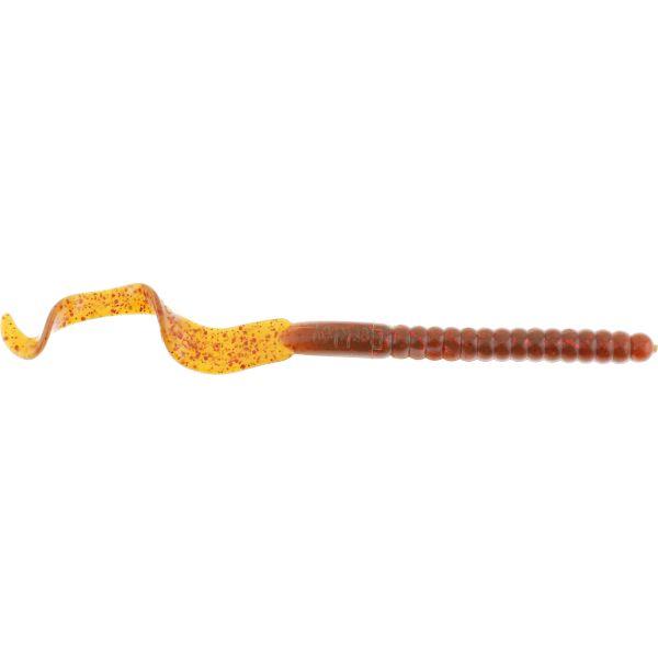 Berkley Powerbait Power Worm Soft Bait - 10in Motor Oil Red Fleck