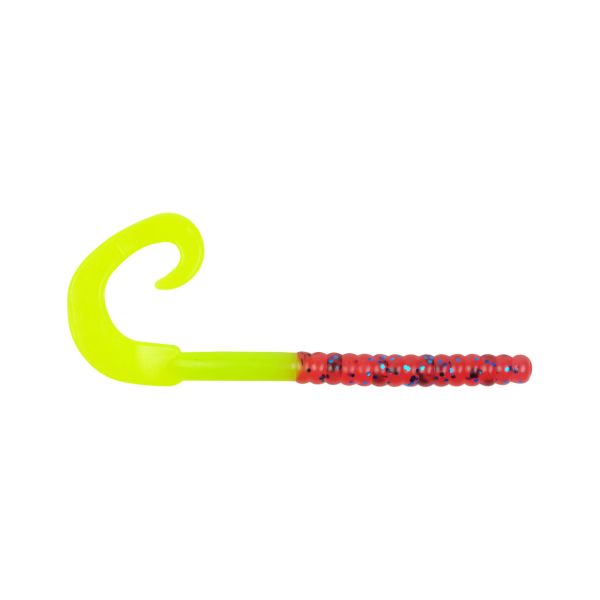 Berkley PBBPW7 Powerbait Power Worm Soft Bait - 7in Plum/Chartreuse