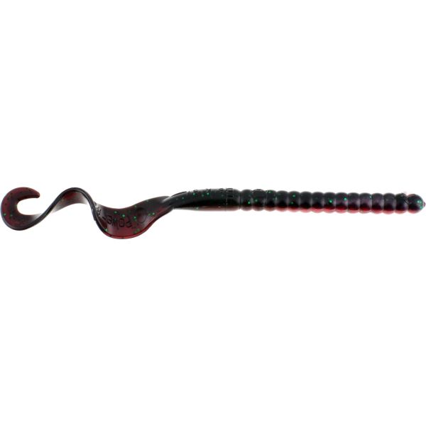 Berkley Powerbait Power Worm Soft Bait - 7in Red Shad Green Glitter