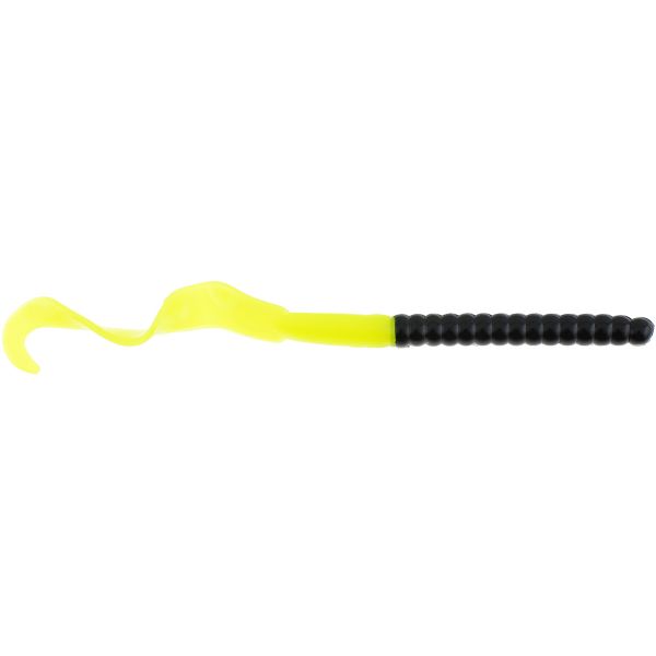 Berkley Powerbait Power Worm - 8-1/2in - Black/Chartreuse