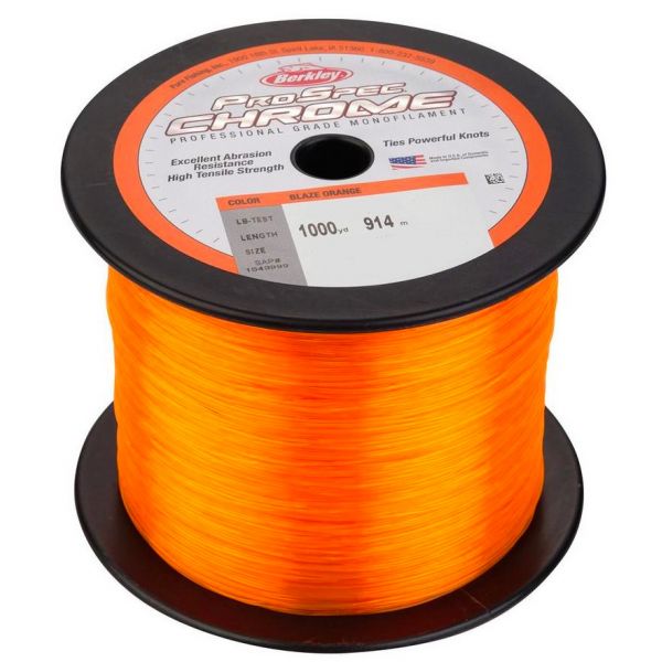 Berkley ProSpec Chrome - 1000 yd. Spool - Blaze Orange - 10 lb.