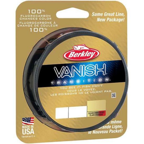 Berkley Vanish Transition Fluorocarbon 10-20lb 250yds Crimson Red 10lb