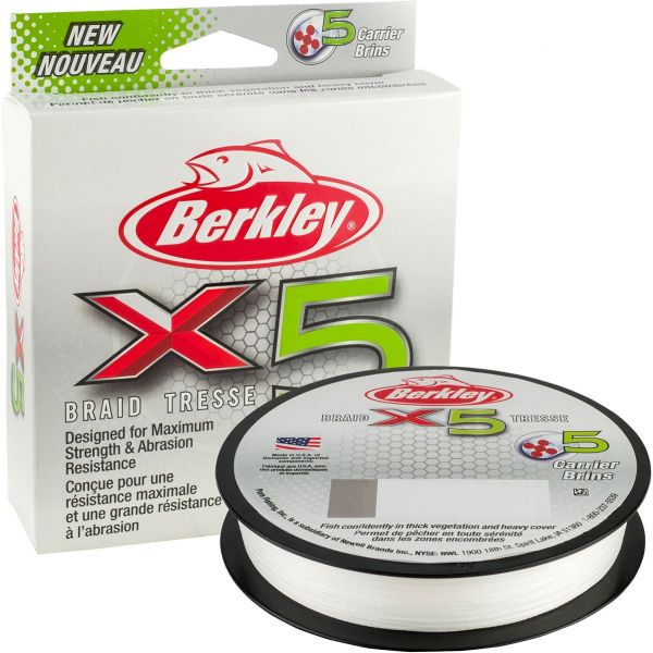 Berkley X5 Braided Line - Crystal - 10lb - 165yds