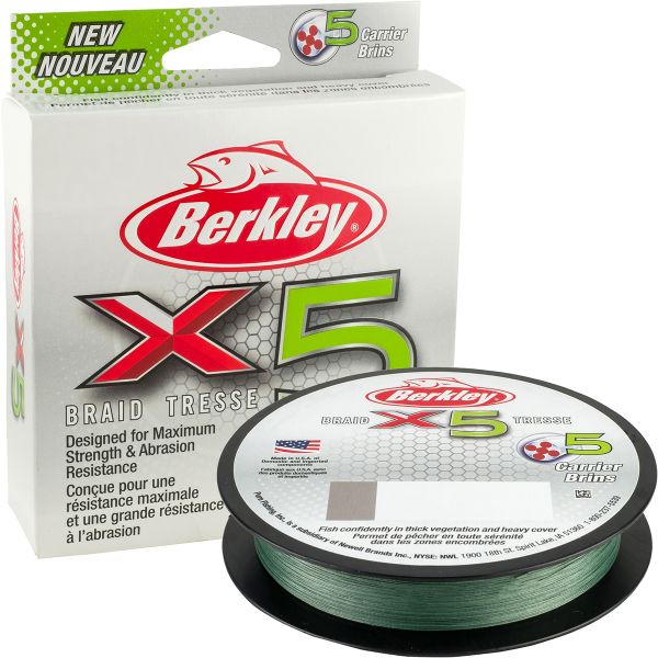 Berkley X5 Braided Line - Low-Vis Green - 15lb - 165yds Berkley X5 Braided Line - Low-Vis Green - 15lb - 165yds