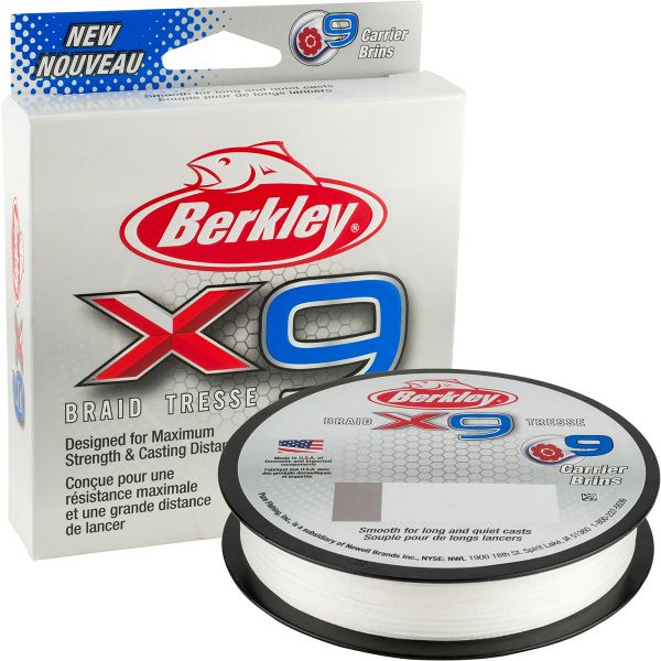 Berkley X9 Braided Line - Crystal - 100lb - 165yds