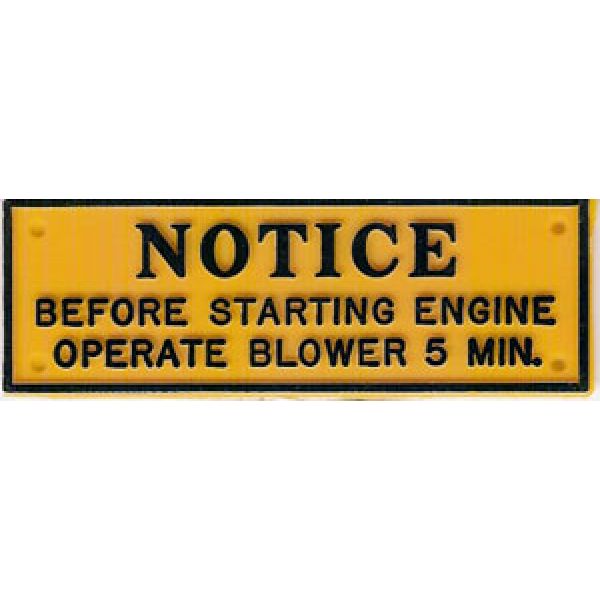 Bernard Caution Open Blower Plaque