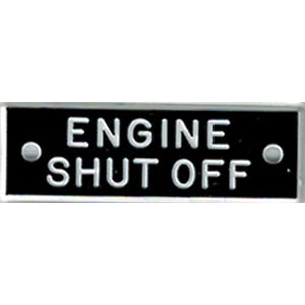 Bernard IP048 'Engine Shut Off' 1.5in Identi-Plate